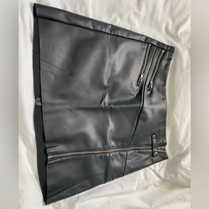 Black faux leather mini skirt from torrid